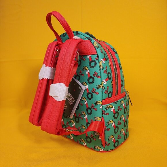 Loungefly Dr. Seuss How the Grinch Stole Christmas Presant Mini Backpack main image 4